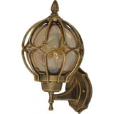 Aplica pentru exterior Reno, 1 bec, dulie E27, bronz antic, ambra, sticla, Klausen