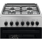 Aragaz Electrolux LKK520002X, Mixt, 4 arzatoare gaz, Cuptor electric multifunctional,Aprindere integrata, Grill electric, Clasa A, 50 cm, Inox