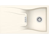 Chiuveta Bucatarie Cu O Cuva Schock Waterfall D-100 86x50 Cm, Cu Picurator, Reversibila, Cristadur Magnolia