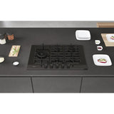 Plita incorporabila Haier HAVG7WL4HB, Gaz, 5 arzatoare, Aprindere electrica, Gratar fonta, Wok, 75 cm, Sticla neagra