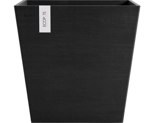 Ghiveci Ecopots Rotterdam Cu Sistem De Irigare Plastic 45, 4x45, 4x44 Cm Gri Inchis