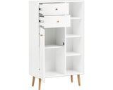 Dulap Baie Asezat Jonte 670, 1 Usa 2 Sertare, PAL, 67,1x118,9 cm, Alb
