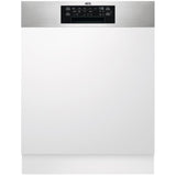 Masina de spalat vase semi-incorporabila AEG FEE72706PM, 15 seturi, 9 programe, Clasa E, AirDry, Afisaj digital, Motor Inverter, SatelliteClean, 60 cm