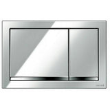 Buton de actionare rezervor WC, Cersanit, Enter, K97-366, compatibil doar cu rezervor incastrat mecanic Aqua, crom lucios