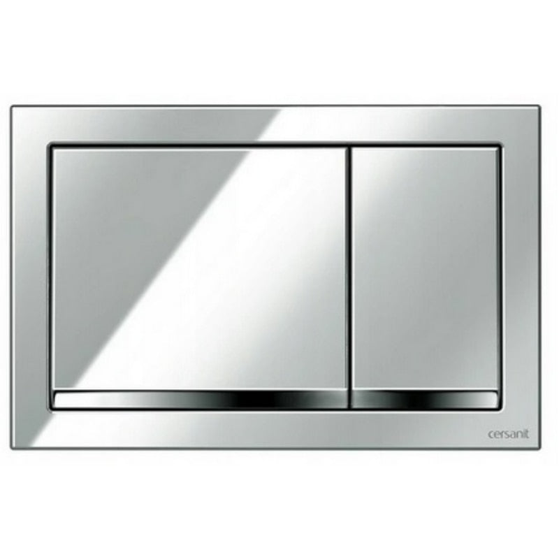 Buton de actionare rezervor WC, Cersanit, Enter, K97-366, compatibil doar cu rezervor incastrat mecanic Aqua, crom lucios