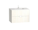 Set Cubo Baza Lavoar si Lavoar, 2 Sertare, PAL, 75 cm, Alb
