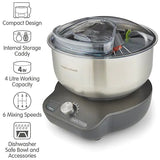 Mixer cu bol Morphy Richards Mix Star 400520, compact, 650W, vas inox 5 litri, 6 trepte de viteza, Inox