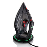 Fier de calcat Morphy Richards EasyCharge + / Cordless 303251, 2400W, 30g/min, 1300 g debit abur continuu, capacitate rezervor 350 ml, functionare fara cablu, Negru