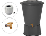 Butoi Rotund 210 L Gri Grafit Include Capac, Robinet De Scurgere Si Accesorii
