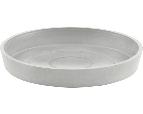 Farfurie Rotunda Ecopots Plastic Ø 18 Cm H 2, 5 Cm Alb-gri