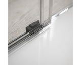 Usa glisanta pentru nisa Radaway Idea Black DWJ stanga 120x200,5 cm, sticla transparenta, profil negru
