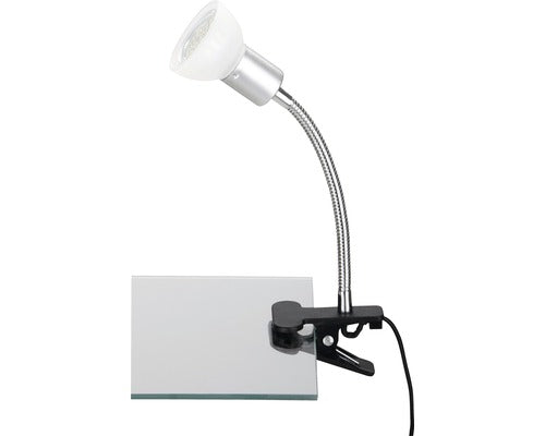 Lampa De Birou Ledo Gu10 3w, Bec Led Inclus, Argintiu/alb