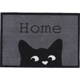 Covoras intrare de interior IS0734 Cat, 40x60 cm, Negru / Gri