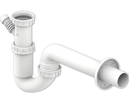 Sifon Chiuveta “u” Easykit Ø40x1 1/2″ Cu Racord Pentru Masina De Spalat