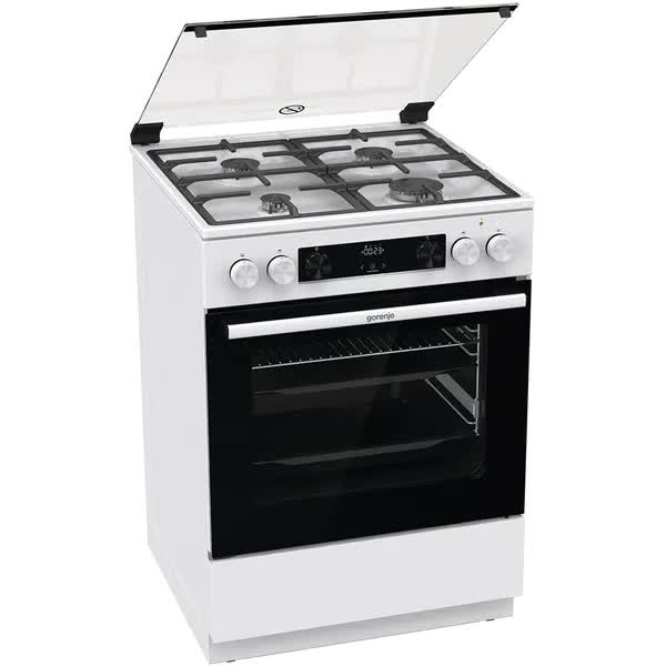 Aragaz combinat, Gorenje GKS6C70WF , 71L, 4 arzatoare , clasa energetica A, Alb