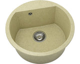 Chiuveta Bucatarie Rotunda Fat Avangard 223 Ø51 Cm, Granixit Cocoa Cream
