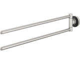 Suport Prosop Baie Tiger Cooper, Mobil, Cu 2 Brate, 45, 9 Cm, Inox/negru