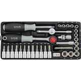 Trusa chei tubulare WGB 1/4", 69291603, 36 piese, crom-vanadiu