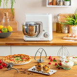 Robot de bucatarie Moulinex MasterChef Essential QA150110, 800 W, 6 viteze + Puls, Bol 4.8 l, Alb