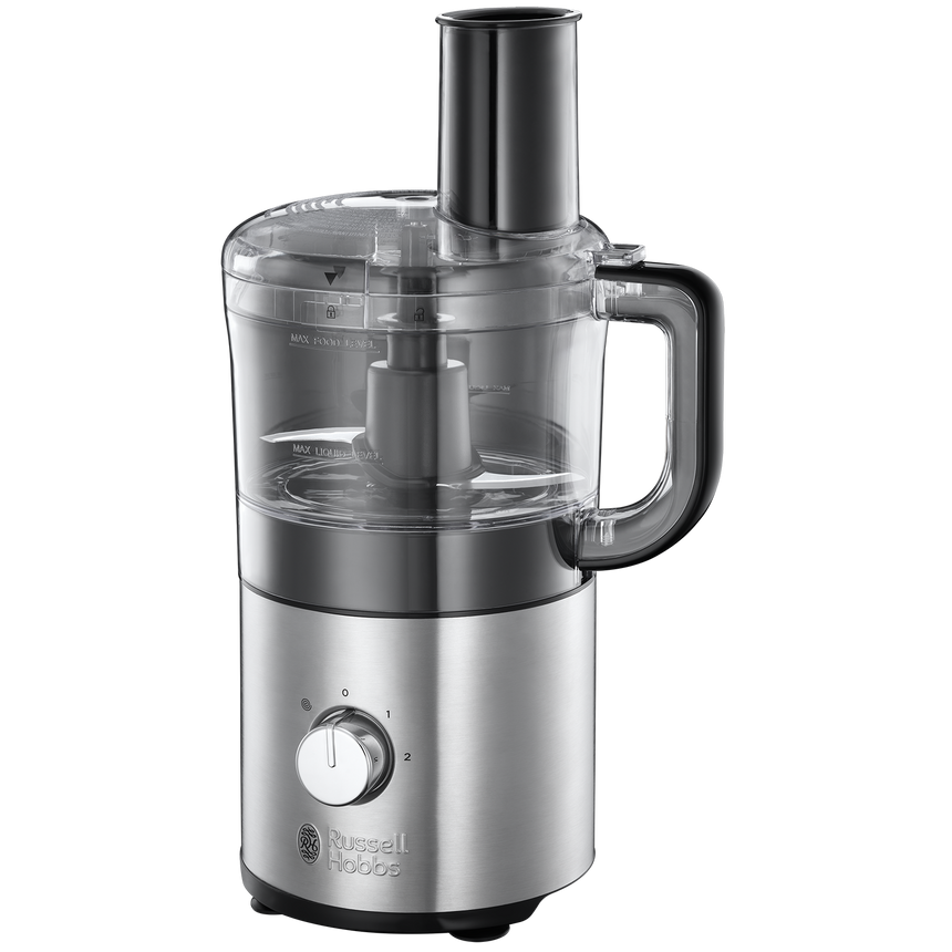 Robot de Bucatarie Russell Hobbs Compact Home 25280-56, 500 W, 1.9 L, 2 viteze/puls, Design compact, Inox