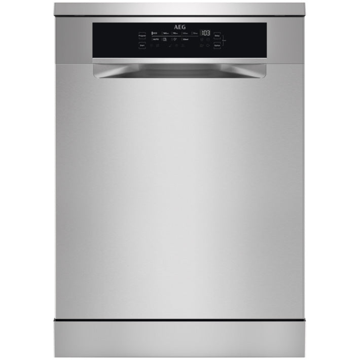Masina de spalat vase AEG FFB73747PM, 15 seturi, 9 programe, Motor Inverter, Clasa D, AirDry, Afisaj digital, 60 cm, Inox