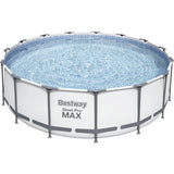 Piscina rotunda cu cadru metalic Ø 457 cm H 122 cm capacitate 16015 l, inclusiv filtru