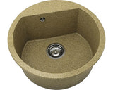 Chiuveta Bucatarie Rotunda Fat Avangard 223 Ø51 Cm, Granixit White Frappe