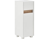Dulap Baie Midi Asezat Cosmo U300, 1 Usa 1 Sertar, PAL, 84,8x30,2 cm, Alb Perlat