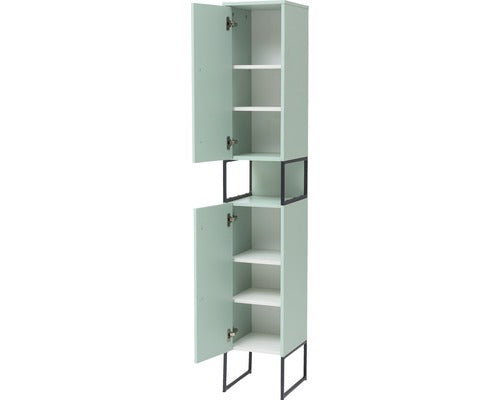 Dulap Baie Inalt Limone H300, 2 Usi, PAL, 183,4x33 cm, Verde Menta