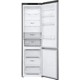 Combina frigorifica LG GBB62PZJMN, 384 l, Clasa E, No Frost, Compresor Smart Inverter, SmartDiagnosis, Argintiu