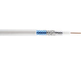 Cablu Tv Coaxial Rg6/u 1, 02mm² 85db Alb, Inel 50m, Ecranare Tripla