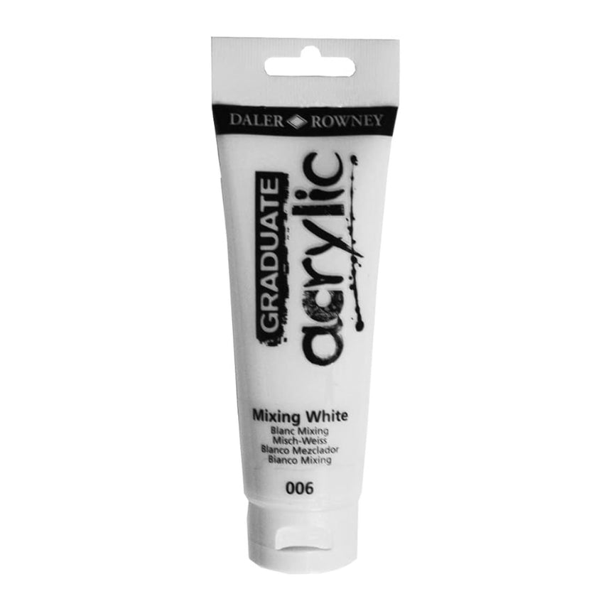 Culoare acrilica Graduate Daler Rowney - Mixing White - 120 ml