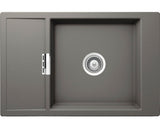 Chiuveta Bucatarie Cu O Cuva Schock Mono D-100xs 78x51 Cm, Cu Picurator, Reversibila, Cristadur Silverstone