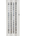 Usa Plianta PVC 205x86 cm Alba cu Insertii de Sticla