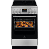 Aragaz Electrolux LKR560000X, Vitroceramica, 4 zone de gatit, Cuptor electric multifunctional, SteamBake, AirFry, Autocuratare catalitica, Grill electric, Clasa A, 50 cm, Inox