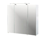 Dulap Baie cu Oglinda Dorina, 3 Usi, PAL, 80x75 cm, Alb