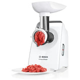 Masina de tocat carne Bosch CompactPower MFW3910W, 2.3kg/min, 1900W, accesoriu carnati, Alb