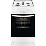 Aragaz ZANUSSI ZCG512H1WA, Gaz, 4 Arzatoare, L 50 cm, Grill, Rotisor, Alb