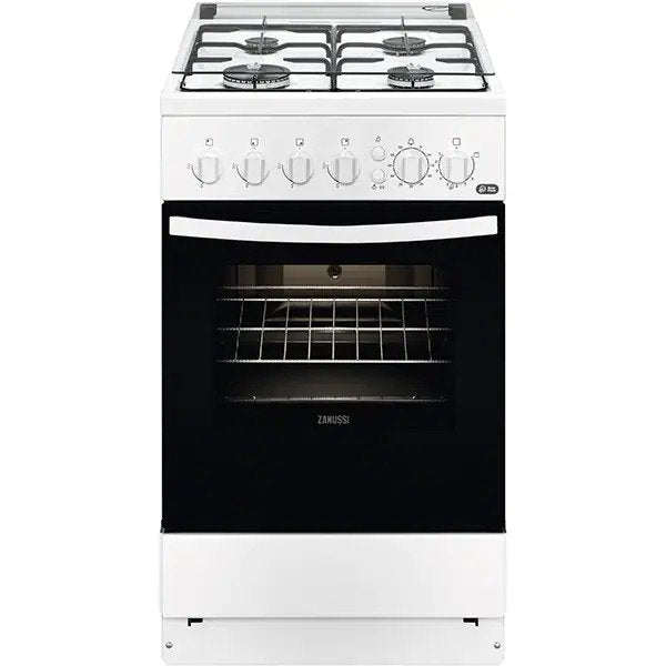 Aragaz ZANUSSI ZCG512H1WA, Gaz, 4 Arzatoare, L 50 cm, Grill, Rotisor, Alb