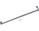 Bara Telescopica Pentru Umerase Hettich 680-1200x26 Mm, Cu Suporti De Fixare, Argintie