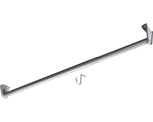 Bara Telescopica Pentru Umerase Hettich 680-1200x26 Mm, Cu Suporti De Fixare, Argintie