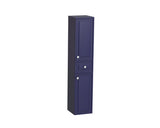 Dulap baie inalt Rustica, 2 usi 1 sertar, MDF, 35x160 cm, albastru