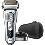 Set Aparat de ras BRAUN Series 9 9330s, Acumulator, Autonomie 60 min, Argintiu