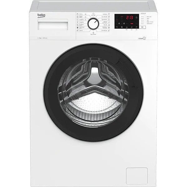 Masina de spalat rufe frontala BEKO WUE 6512 BA, 6 kg, SteamCure, 1000rpm, Clasa A+++, Alb