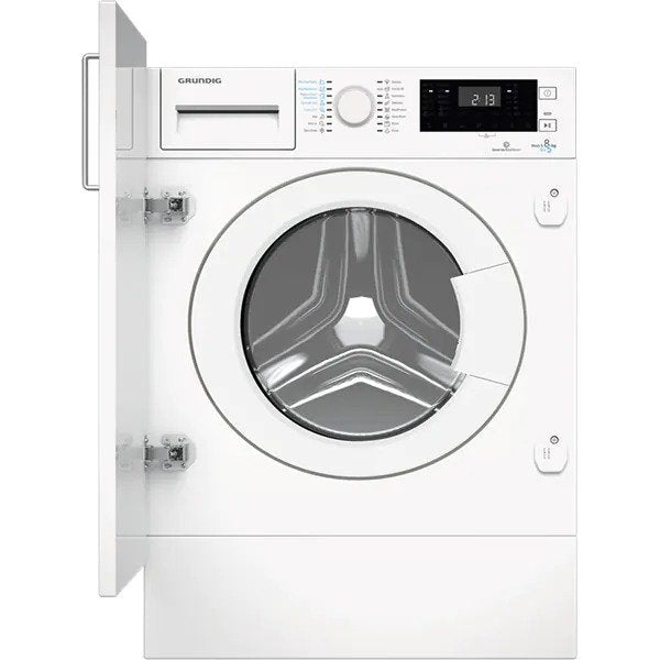 Masina de spalat rufe incorporabila cu uscator GRUNDIG GWDI854, 8/5 kg, 1400rpm, Clasa D, Alb