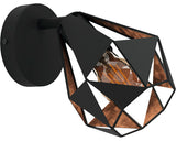 Spot Aplicat Carlton E27 Max. 1x40w, Negru/cupru