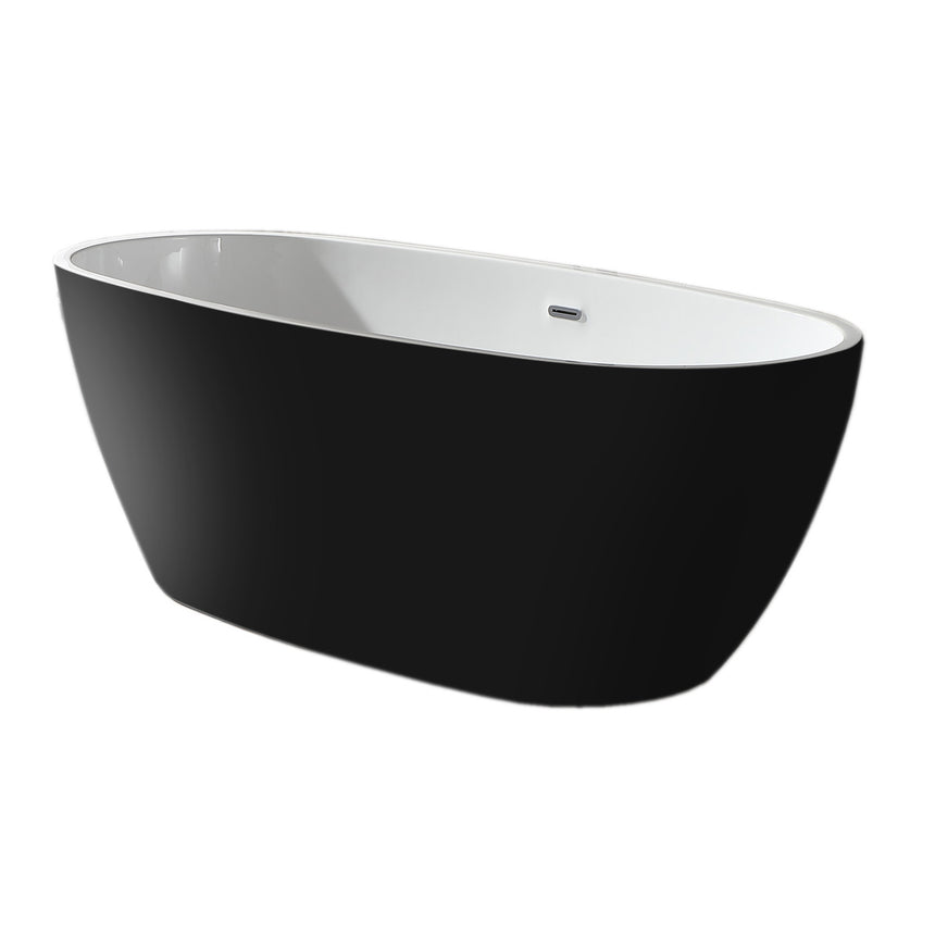 Cada de baie freestanding Manhatten, Sanotechnik, 170x80,6x60, negru mat