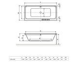 Cada de Baie Rectangulara Radaway Arania, 179x84,5x47,50 cm, Acril, WA1-46-180x085U, Alb