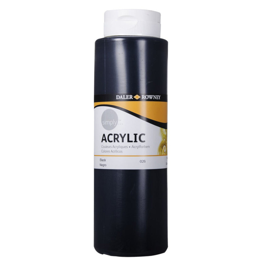 Vopsea Acrilica Simply Daler Rowney - Black - 750 ml