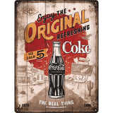 Placa metalica Coca-Cola - Original Coke Highway 66 30x40cm